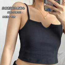 CHAN harness vest woman summer 2021 new design sensation V Slim Elastic Hot Girl Outwear Short sleeveless vest