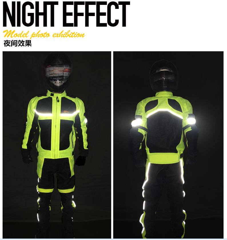 Summer Jersey Quần áo xe máy nam Bộ quần áo đua xe chống vỡ Quần áo Bốn mùa Lưới đầu máy Quần áo Hiệp sĩ Quần áo Phụ nữ - Xe máy Rider thiết bị đai đeo đầu gối
