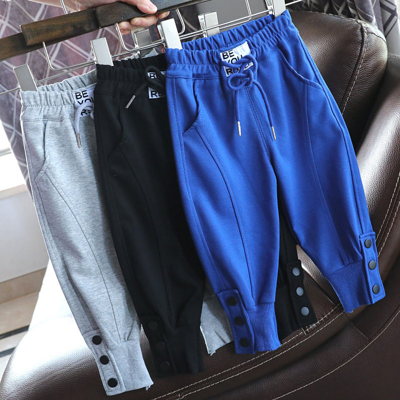 Boy Spring Autumn Sports Pants Baby Casual Long Pants Han Version Children Bunches Pants 2022 Spring Fit Children Pants 1561
