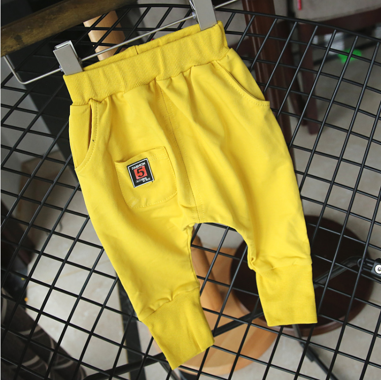 Clear Bin Style Spring Autumn Clothing Baby Big PP Pants Baby Pure Cotton Casual Pants Children Pure Cotton Pants 054