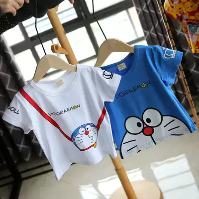Clearance children's clothing baby cotton short sleeve T-shirt children's coat boys and girls short sleeve baby base shirt 237