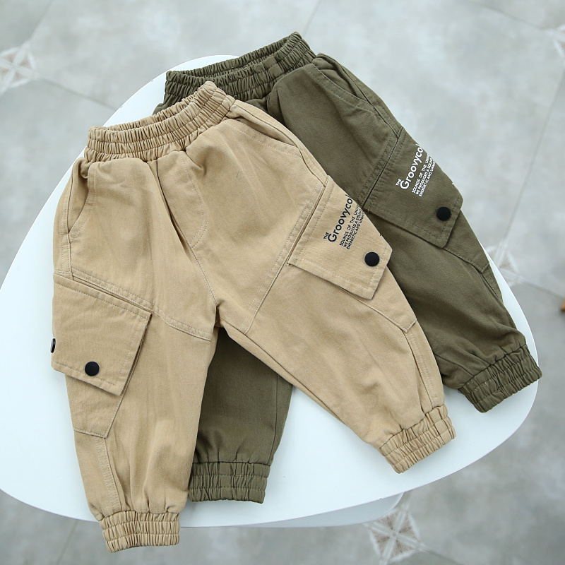 Clear Clear Pie Baby Pants Children's casual pants Han - shan childhood spring and autumn trousers 756