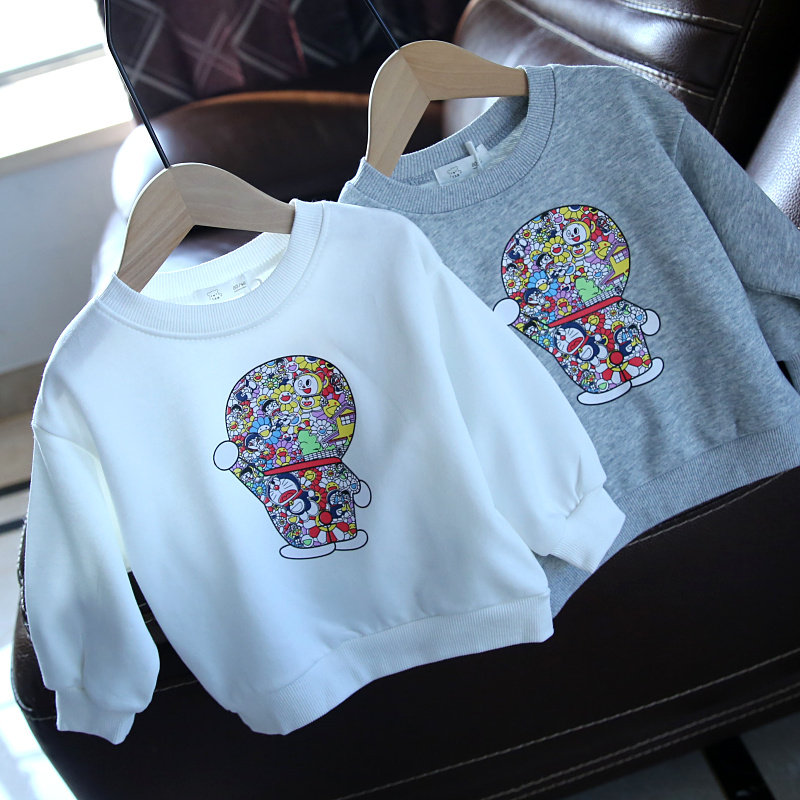 Clear Barn Spring Autumn Loaded Baby Beating Undershirt Boy Han Edition Thick Cotton T Child long sleeve T-shirt Baby blouse 1185