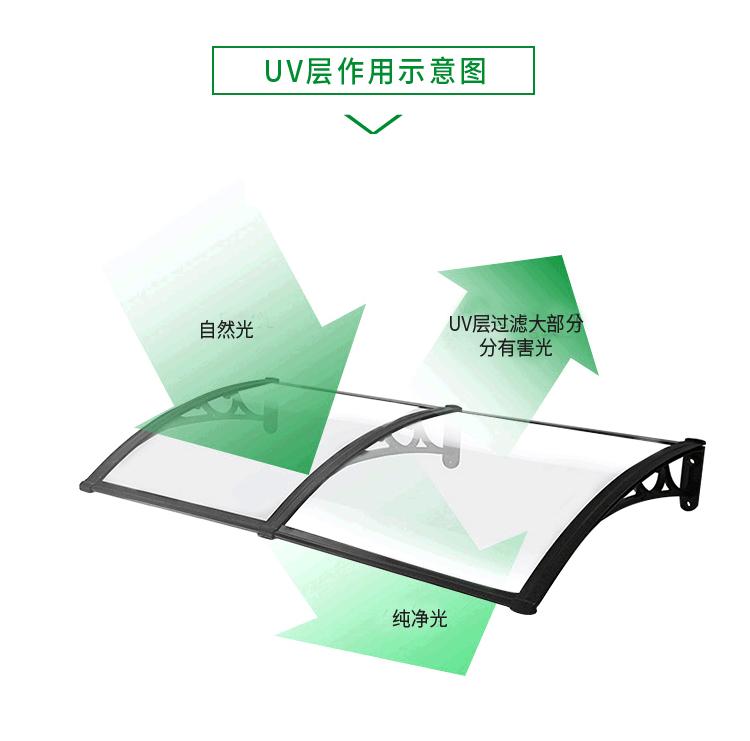 Aluminum Alloy outdoor sunshade silent canopy bracket durable plate window rain shield balcony air conditioning rain cover free shipping