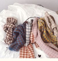 (50% off clearance) baby thick woolen scarf autumn and winter treasure small plaid color block childrens knitted scarf