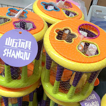 Infant early education roller matching shape rattle baby puzzle plastic roller rattle matching bell toy