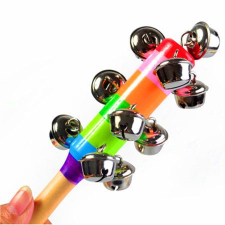 Orf Rainbow Hand rings the bell of small musical instrument string bell baby kindergarten puzzle early teaching toy 0-3-6