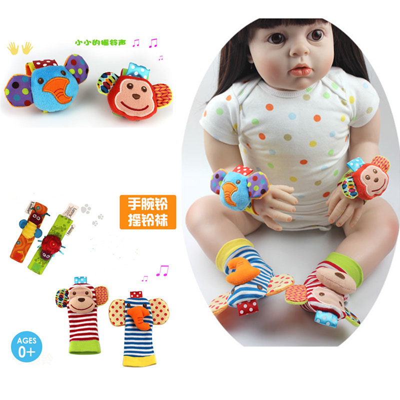 Baby wristband Baby rattle Toddler ring Hand ring Animal strap Socks three-dimensional toys 0-3 months