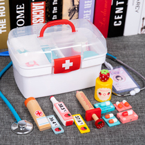 Simulation little doctor toy set Girl tool medical box injection nurse Boy child house stethoscope
