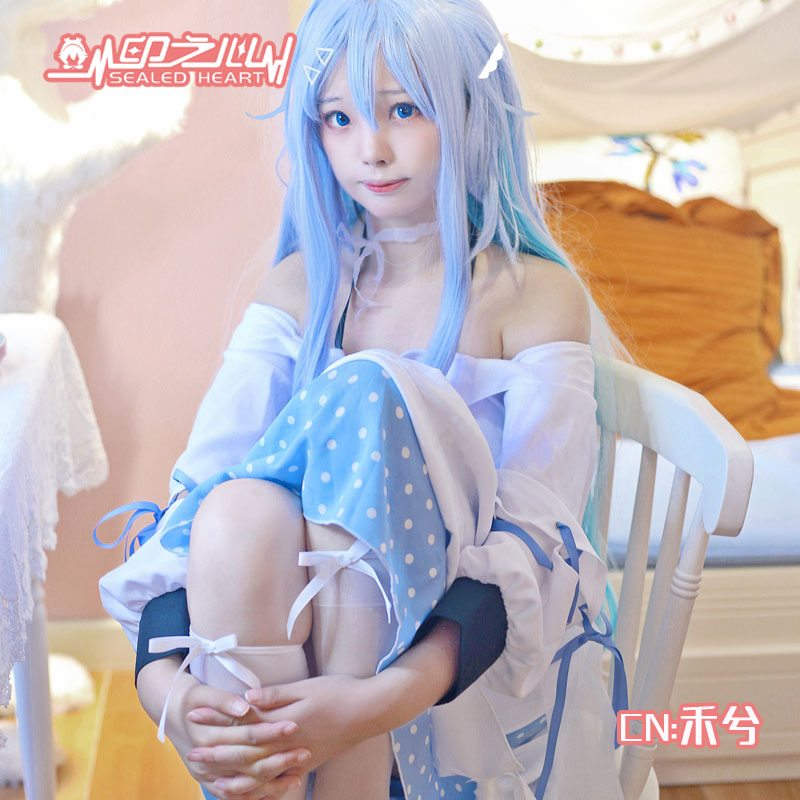 Heart of Yin Virtual Anchor Vtuber Angel Beat Spicy Noodles Angel Rabbit Jumps VTB cos Clothing Female chiffon Skirt