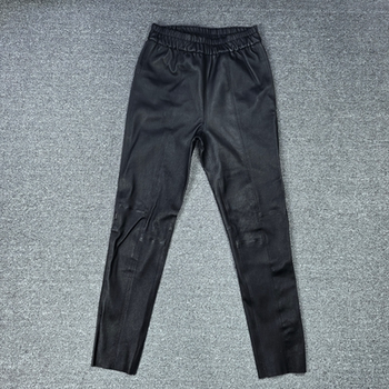 2025 autumn new genuine leather pants women's elastic waist sheepskin high waist slim pencil pants nine-point pants small leg pants 2025 autumn new genuine leather pants women's elastic waist sheepskin high waist slim pencil pants nine-point pants small leg pants