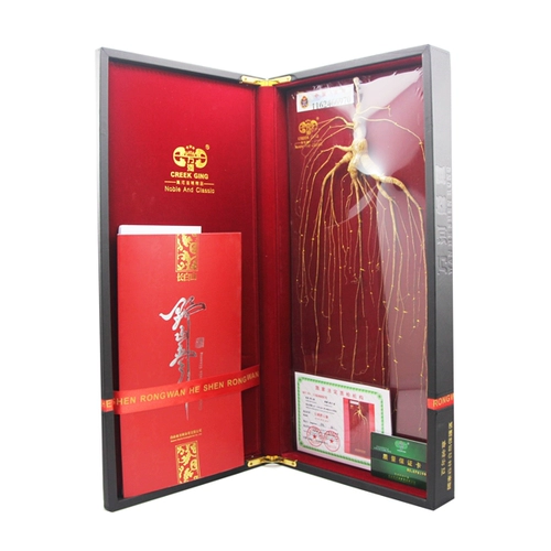 万河 Подлесок женьшеня, северо-восточный женьшень, женьшень подлеска горы Чанбайшань, подарочная коробка с кожаной сумкой, женьшень Цзилинь, бесплатная доставка