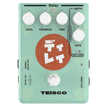 Japanese Teisco electric guitar pedal effects gain overdrive delay and classic fuzz distortion to stimulate the bass