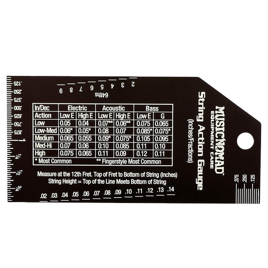 Musicnomad MN602 acier inoxydable basse Folk guitare acoustique électrique chaîne espacement mesure étrier réglage hauteur outil