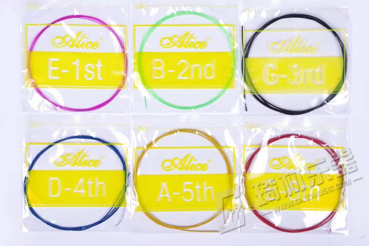 Nhạc cụ Chiwood Alice Alice A107C Màu Guitar cổ điển Chuỗi dây nylon Chuỗi màu - Phụ kiện nhạc cụ dây đàn acoustic