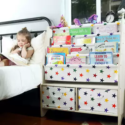 Children's bookshelf solid wood home baby Library landing simple shelf kindergarten Nordic picture book rack