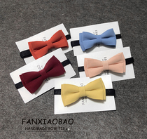 FXB handmade candy solid color one-year-old baby collar flower all-match casual childrens boys shirt with bow tie