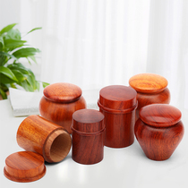 Creative Mahogany tea cans Incense powder cans Mini sealed cans Travel storage Japanese-style small cans of tea special offer