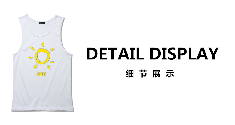 Mùa hè mới bông vest nam thể thao giản dị lỏng tay T-Shirt phần mỏng áo thoáng khí đáy áo triều thương hiệu