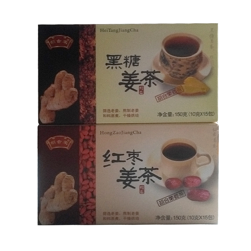 Huheong red date ginger tea black sugar ginger tea old ginger tea with 15 packets per case