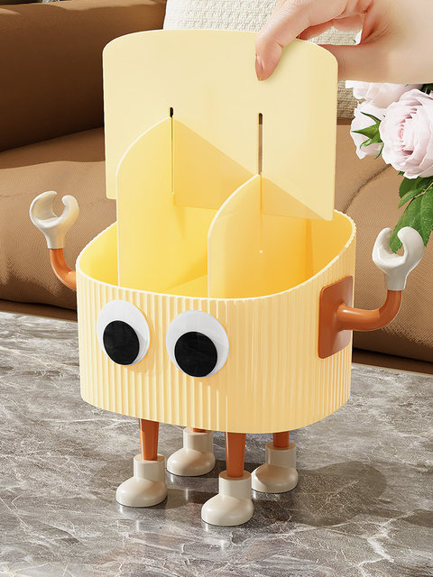 Creative cute pen holder large capacity student desktop storage box office children girl light luxury high-end sense ornament multifunctional desk brush mark pen classification stationery watercolor pen storage rack