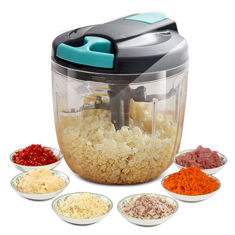 Meat grinder Household manual mixer Dumpling stuffing shredder Household hand-pulled pepper cutting small chopping artifact