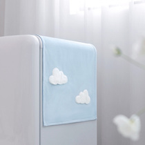 Nordic refrigerator cover cloth dust cloth Double door single door Microwave oven washing machine cover towel Shoe cabinet dust cover cloth