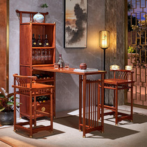 Red Wood Wine Cabinet Solid Wood New Chinese Flower Pear Wood Tingle Hedgehog Purple Sandalwood Partition Cabinet Guest Hall Furniture Display Case Shelf