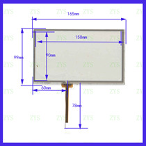 AF1514 car navigation touch handwriting outer screen glass four-wire resistor good quality and sensitive 164*99mm