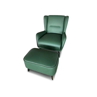 Стул для отдыха + педаль - зеленая / микрофибры кожа