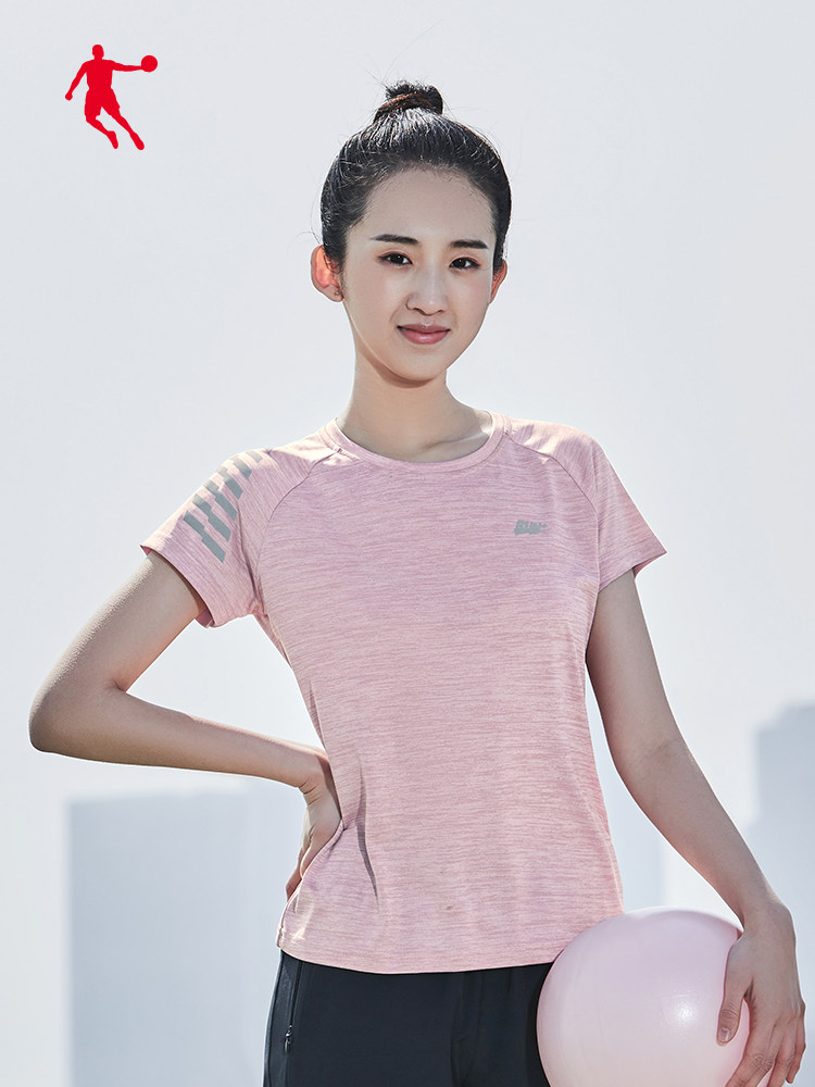 Jordan short-sleeved women's clothing 2021 summer new slim-fit running fitness top half-sleeved sportswear round neck T-shirt women