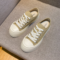 Thick Bottom Casual Board female 2021 Summer new fashion 100 Lap Breathable Canvas HEIGHTENED SPORTS RUNNING