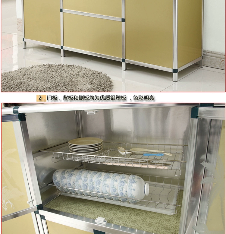 Đơn giản tủ bếp tủ nhôm tủ tủ tủ bếp lưu trữ tủ lắp ráp với cửa ra vào - Buồng tủ đựng quần áo