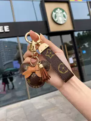 Car keychain goddess exquisite cute anti-lost couple high-end ornaments bag pendant pendant Lady key chain