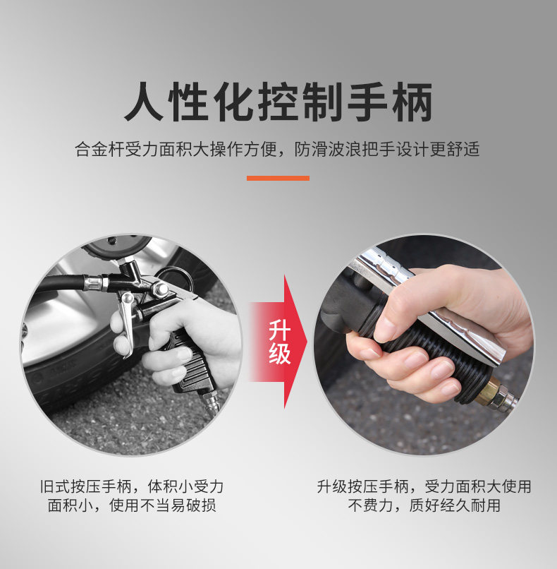 Barometer high precision tire pressure gauge with inflatable head car tire pressure monitor digital display air gun air nozzle