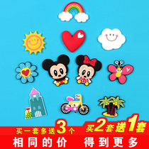 Refrigerator decoration message magnetic stickers 3D three-dimensional cartoon cute childrens early education stickers Magnetic stickers creative set