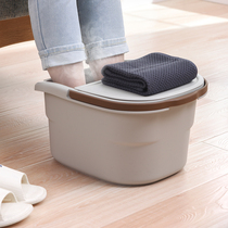 Mak Baolong plastic particles massage foot bath bucket Portable thickening foot bath bucket with lid foot bath bucket winter insulation basin