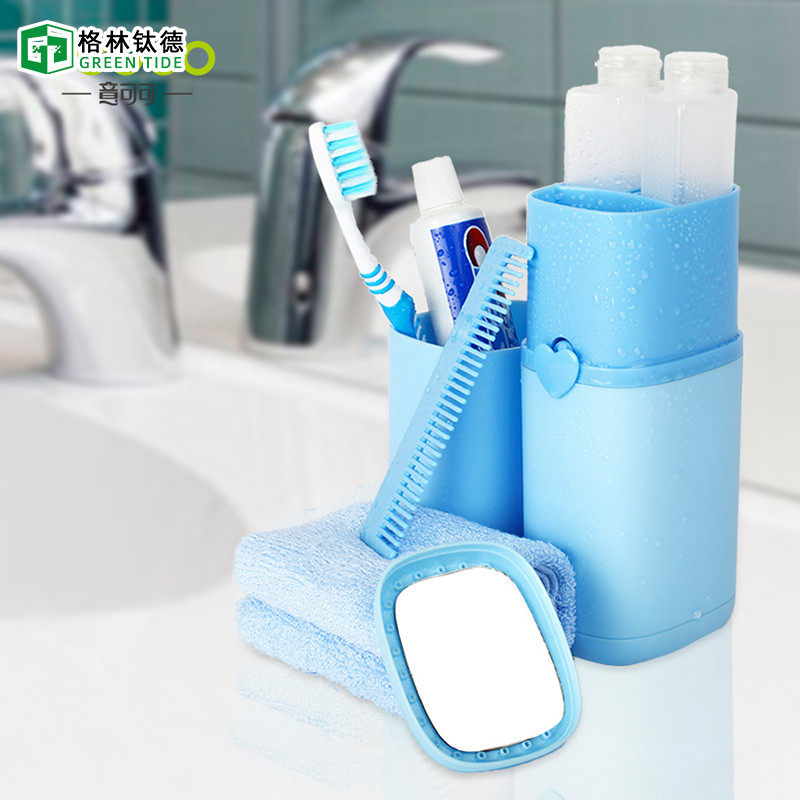 ecoco Italian cocoa travel wash set portable bathroom supplies take-away toothbrush holder set box hanging toothbrush pieces