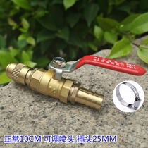 Hose plug water gun nozzle All copper watering flower car wash high pressure straight nozzle nozzle with valve fire reel spray gun