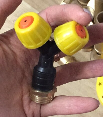 4 points plastic double-head atomizing nozzle gardening water mist spray environmental protection construction site engineering dust reduction agricultural dust removal nozzle