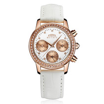 Dream Dafie New Watch Lady Insert Drilling Leather Belt Fashion Tide Han Female Watch Student Waterproof Quartz Wristwatch
