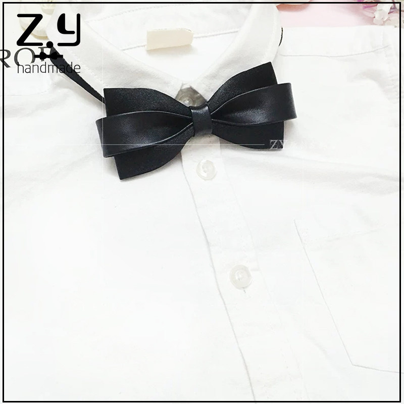 Parent-child Neckline Adjustable Cortical Adult Official Show Host Accessories Handmade PU Child Collar