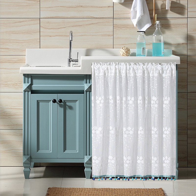 Balcony washing machine cabinet sunscreen Shade Shade of curtain-free wardrobe Integral Cabinet Shoes Cabinet Shoes Cabinet Dust Resistant and broken door curtain