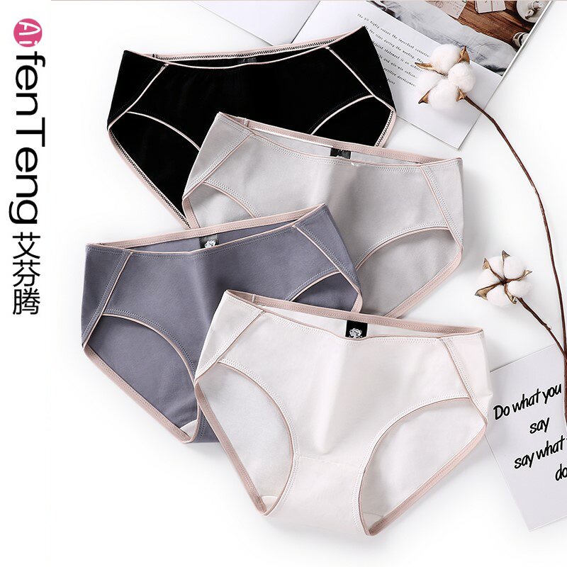 Eifenten Underwear Woman Pure Cotton Middle Waist Full Cotton Girl Day Student Lady Sports Breathable Triangle Safety Pants Shorts