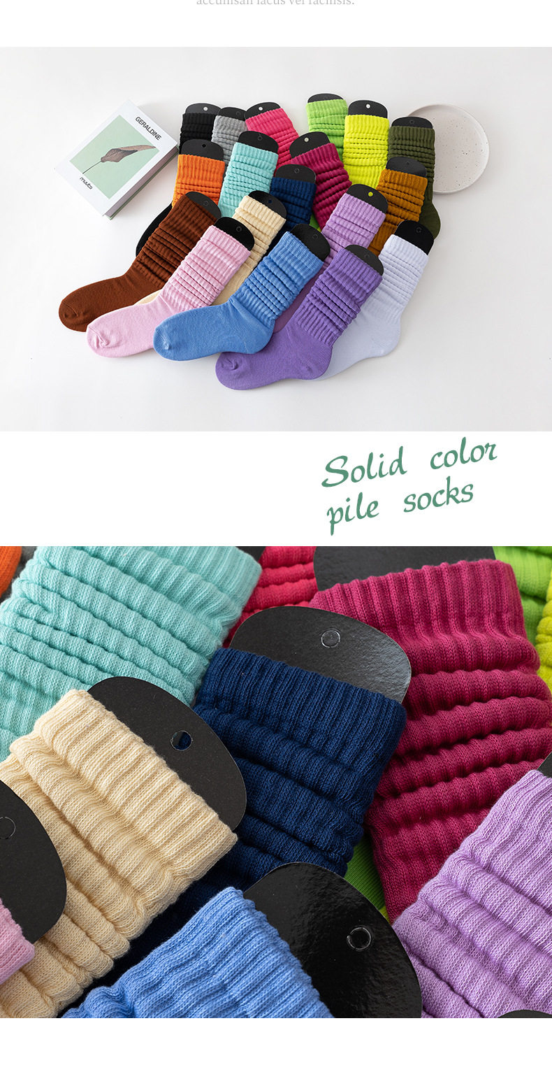 堆堆袜欧美中高筒slouch socks 泡泡袜外贸亚马逊跨境袜子详情8