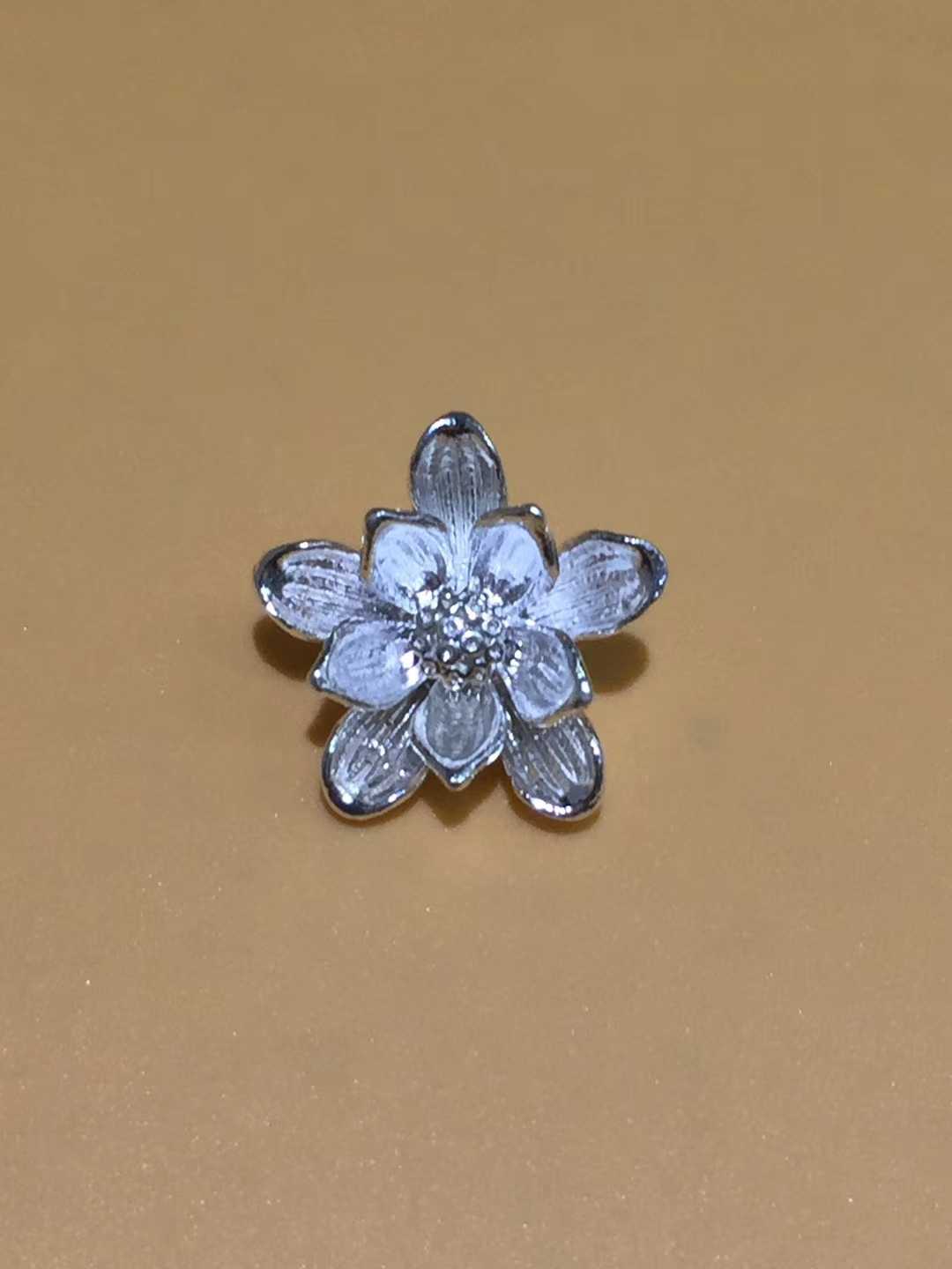 Shen Jiajie silver 990 sterling silver curium porcelain silver nail inlaid lotus silver accessories Foot silver tea set ornaments free cleaning