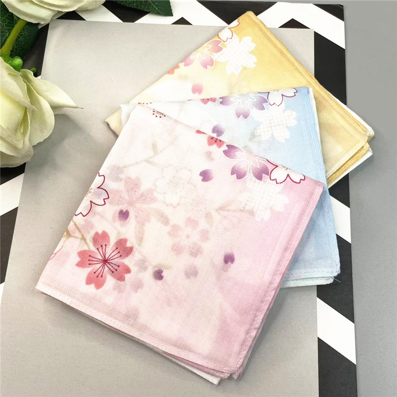Sunya and wind large size pure cotton printing handkerchief all cotton soft ultra-thin handkerchief girl with gift box