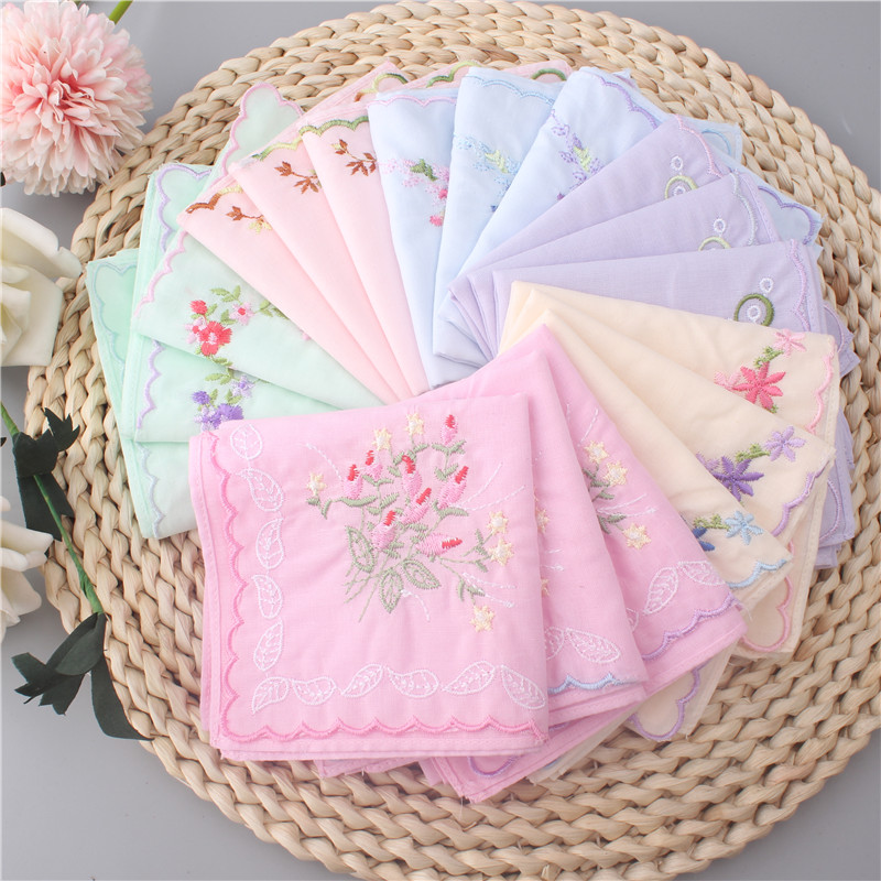 Show embroidery ancient embroidery handkerchief all cotton thin cloth soft woman wiped sweat old handkerchief Hansuit accessories towel