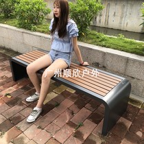 Galvanized iron outdoor park chair Square rest seat District dressing bench bench park chair leisure bench