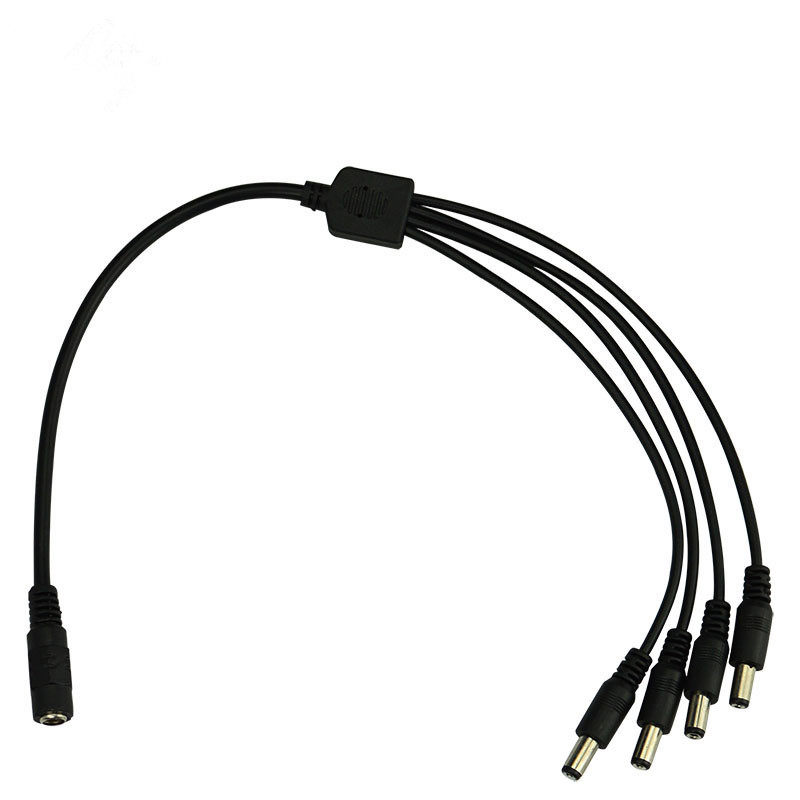 DC power cord 1 point 4 male head line one drag four one female four male pure copper monitoring centralized power supply distribution line